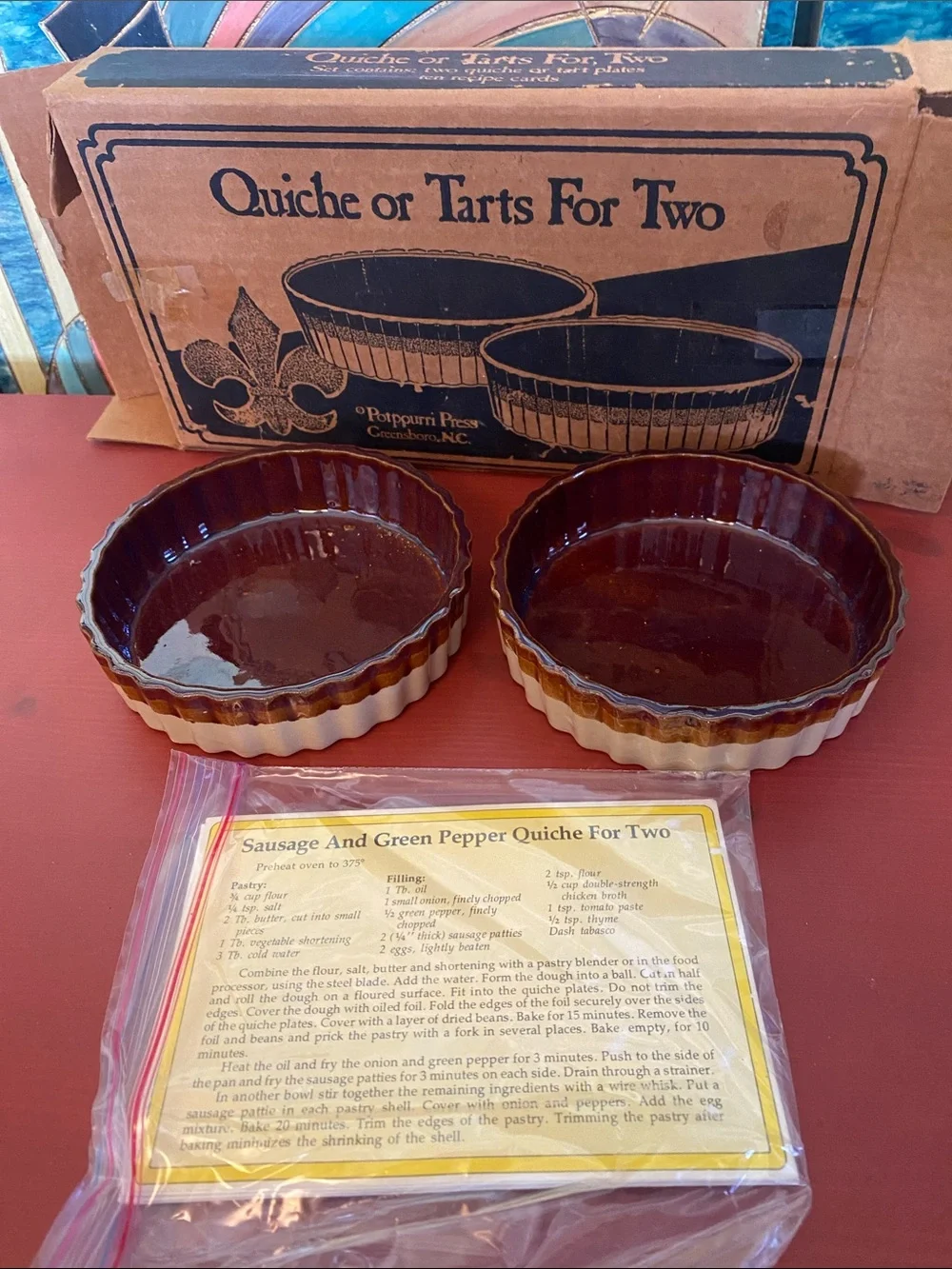 Potpourri Press Brown Ceramic Tart Pans – Set of 2